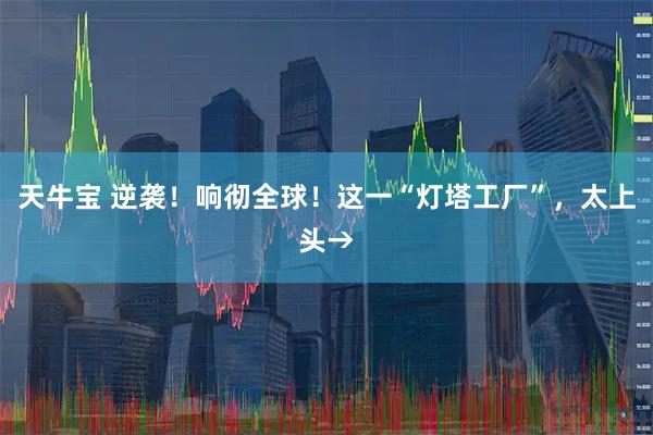 天牛宝 逆袭！响彻全球！这一“灯塔工厂”，太上头→