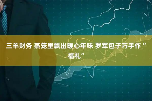 三羊财务 蒸笼里飘出暖心年味 罗军包子巧手作“福礼”
